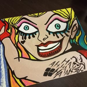 Harley Quinn & Joker Reversible Painting